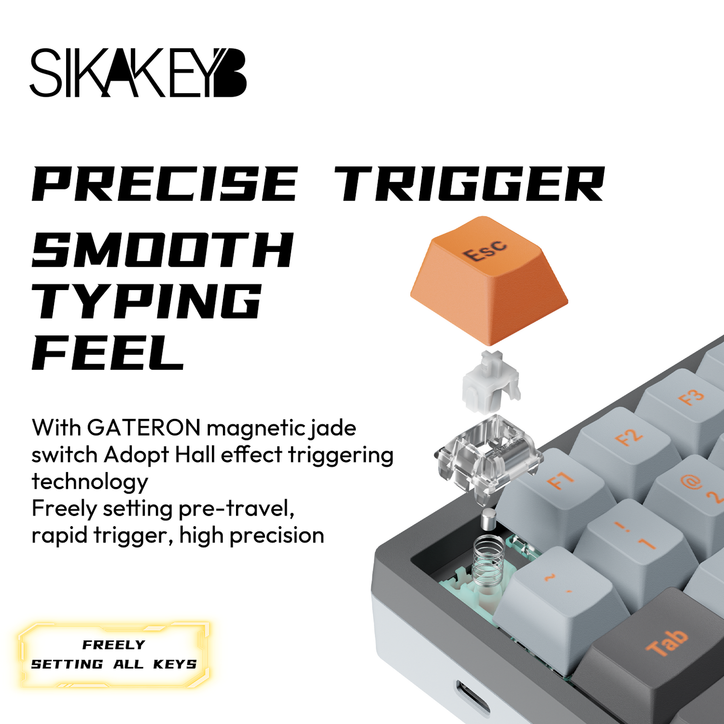 Sikakeyb Castle Ck75 Gery 83 Keys 75% Magnetic Keyboard