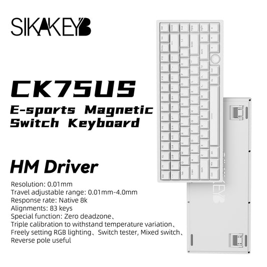 Sikakeyb Castle Ck75 US 83 Keys 75% Magnetic Keyboard