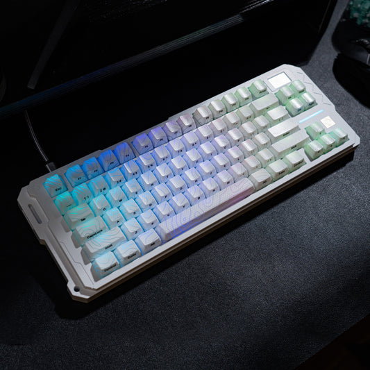 Sikakeyb Castle Hm80 He Electrophoresis white Gaming Aluminum Magnetic Keyboard