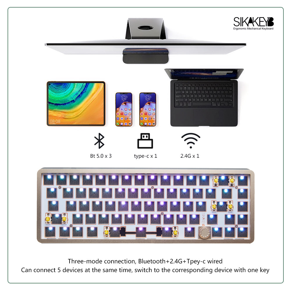 Sikakeyb Sk6 Castle 68 Key %65 Knob Mechanical Keyboard Kit