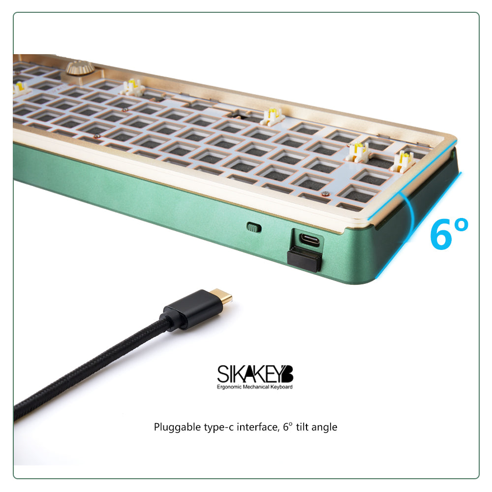 Sikakeyb Sk6 Castle 68 Key %65 Knob Mechanical Keyboard Kit