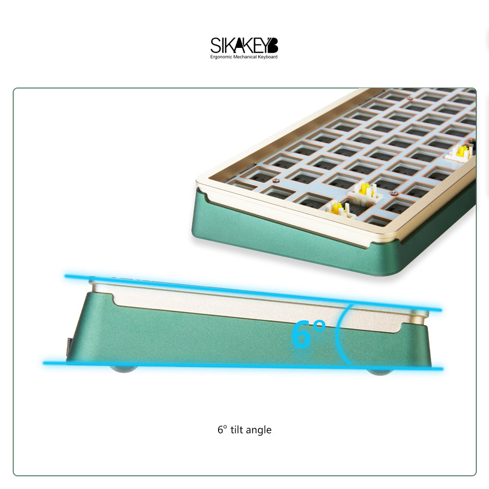 Sikakeyb Sk6 Castle 68 Key %65 Knob Mechanical Keyboard Kit