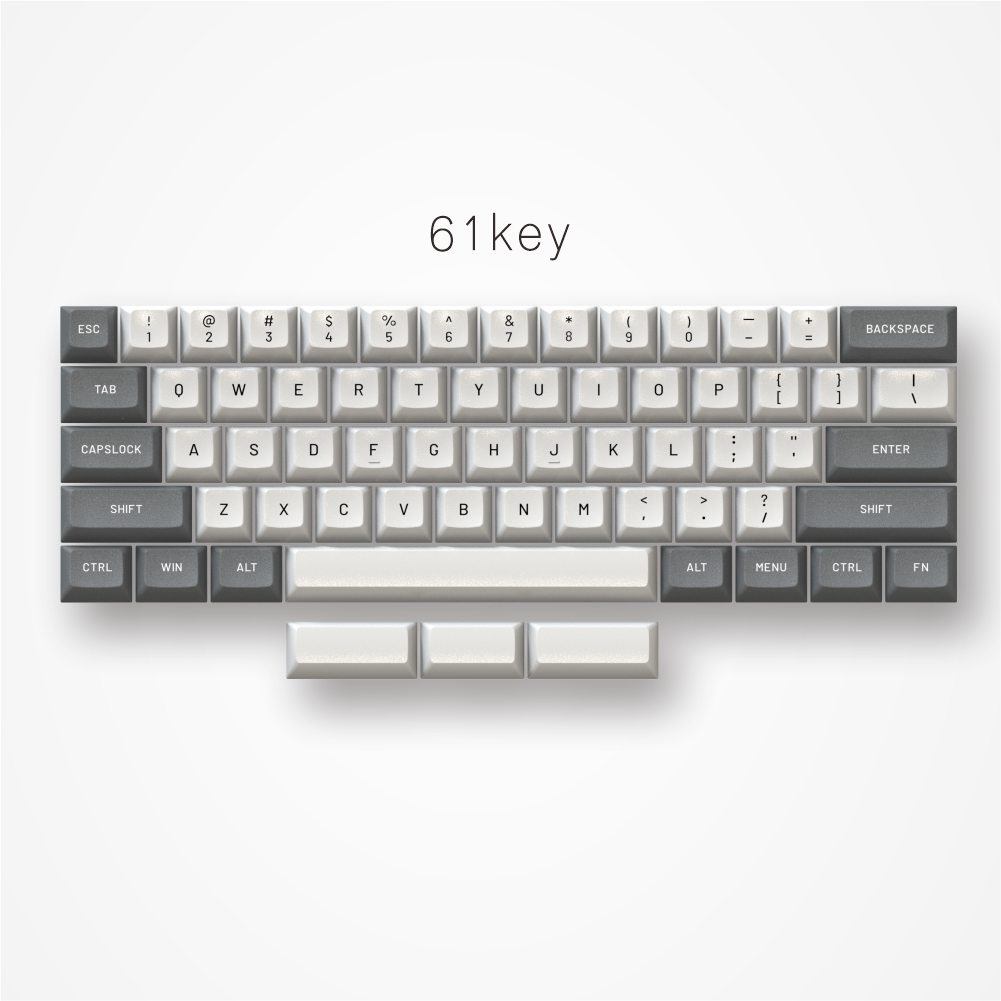 Sikakeyb Magnetic Keyboard Custom Keycap Set Doubleshot Pbt (Pale)Greenish white