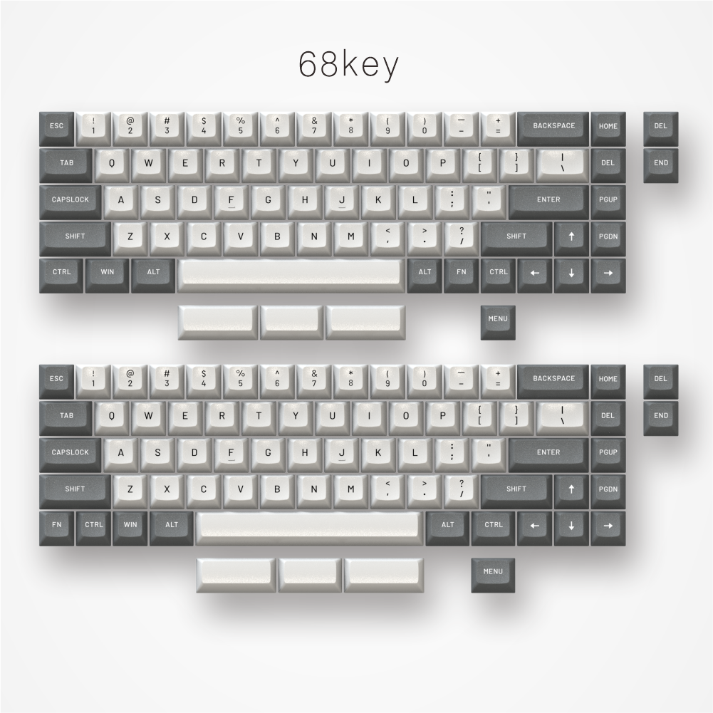 Sikakeyb Magnetic Keyboard Custom Keycap Set Doubleshot Pbt (Pale)Greenish white