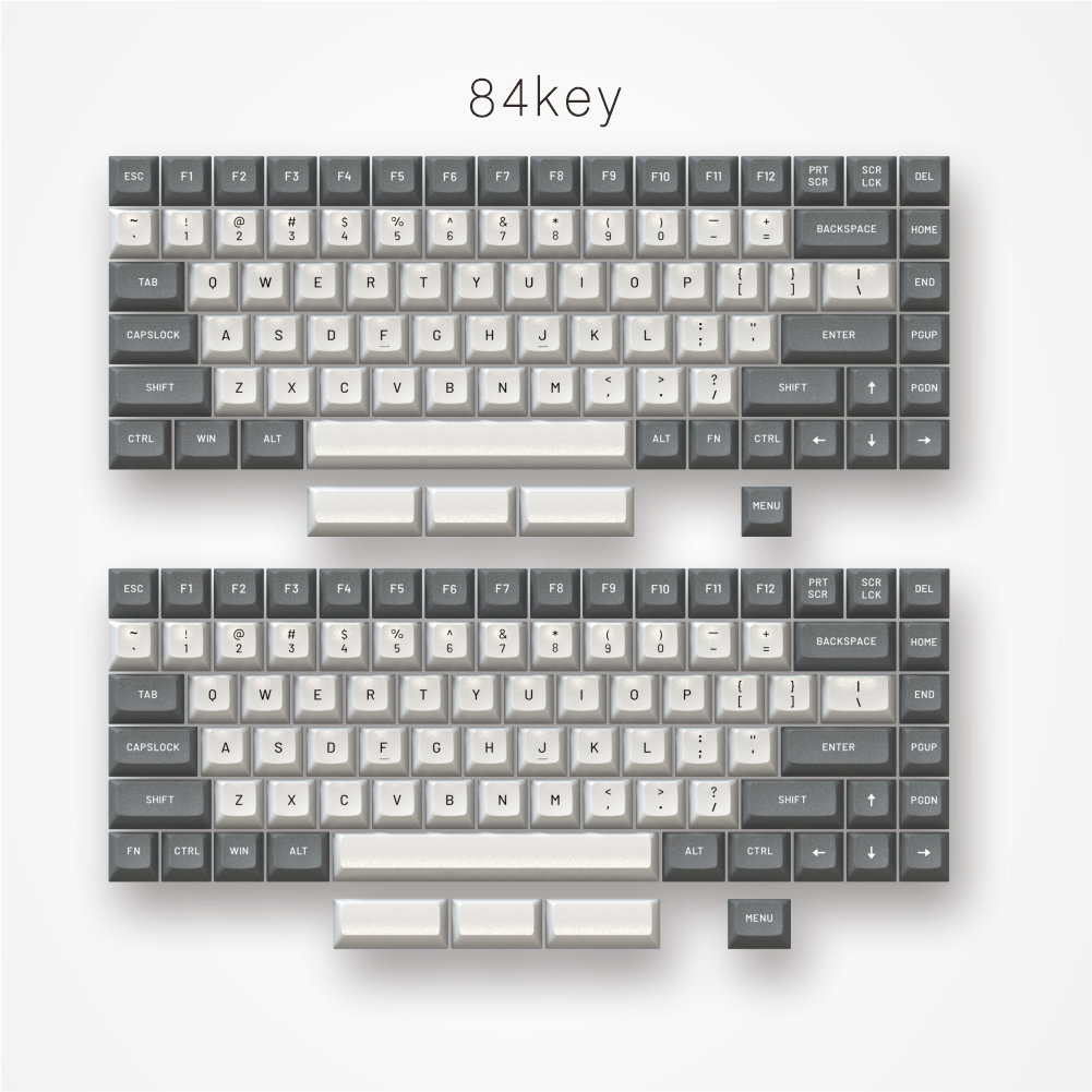 Sikakeyb Magnetic Keyboard Custom Keycap Set Doubleshot Pbt (Pale)Greenish white