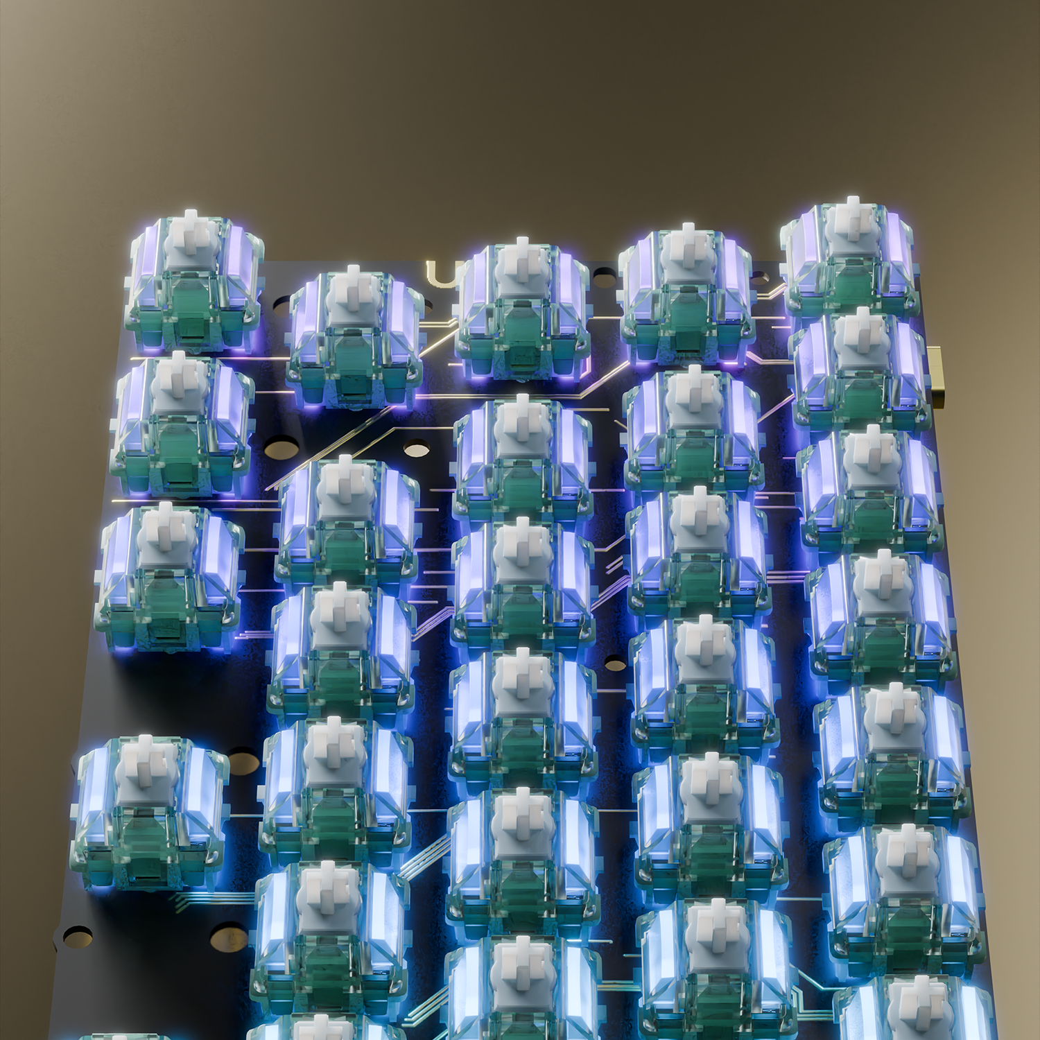 GATERON GT60 Ultra HE Magnetic Keyboard PCB - Dual LED Glow PCB