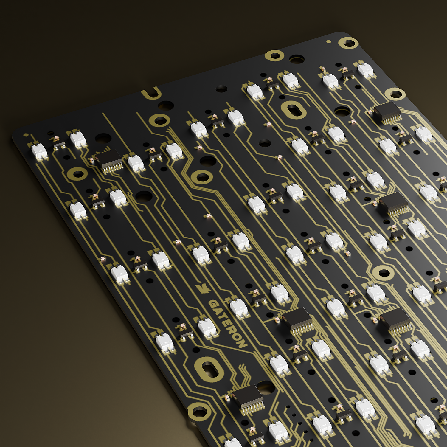 GATERON GT60 Ultra HE Magnetic Keyboard PCB - Dual LED Glow PCB