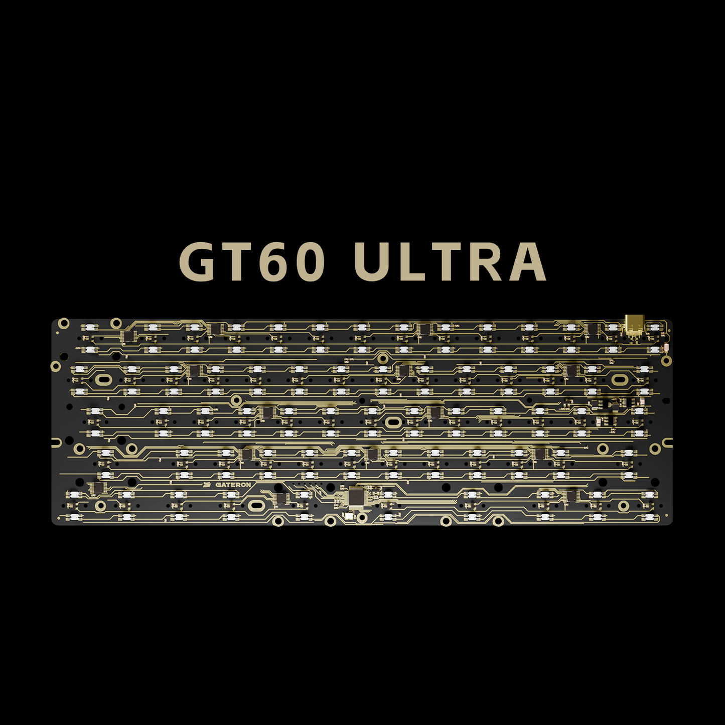 GATERON GT60 Ultra HE Magnetic Keyboard PCB - Dual LED Glow PCB