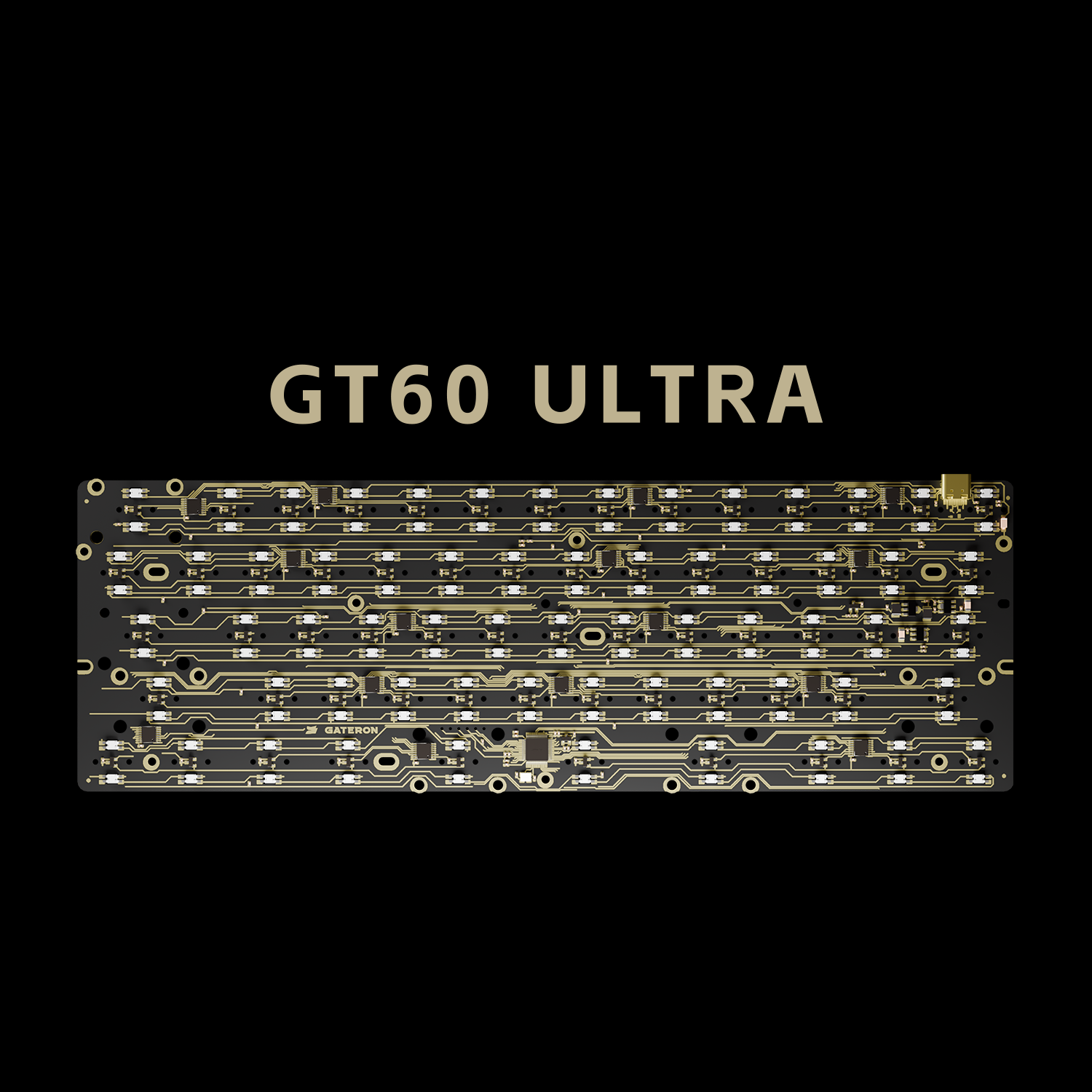 GATERON GT60 Ultra HE Magnetic Keyboard PCB - Dual LED Glow PCB