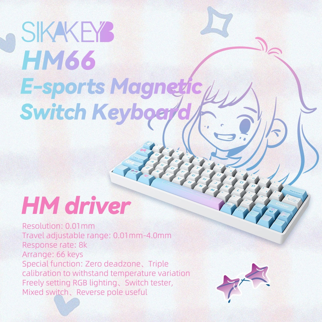Sikakeyb Castle HM66 66 Tasten 60 % magnetische Tastatur