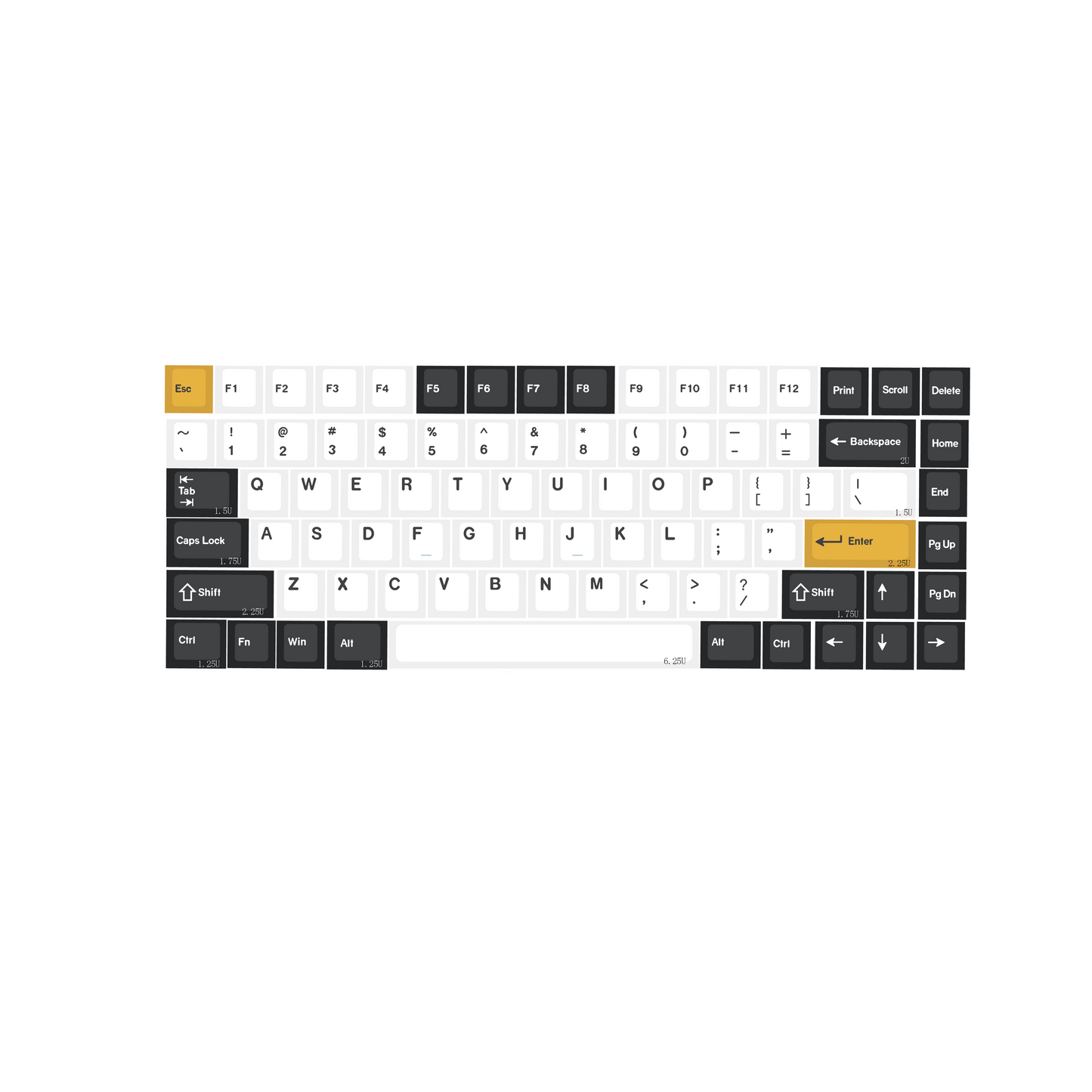 Sikakeyb Matsu Hanafuda 84-key PBT Dye-Sub Keycaps