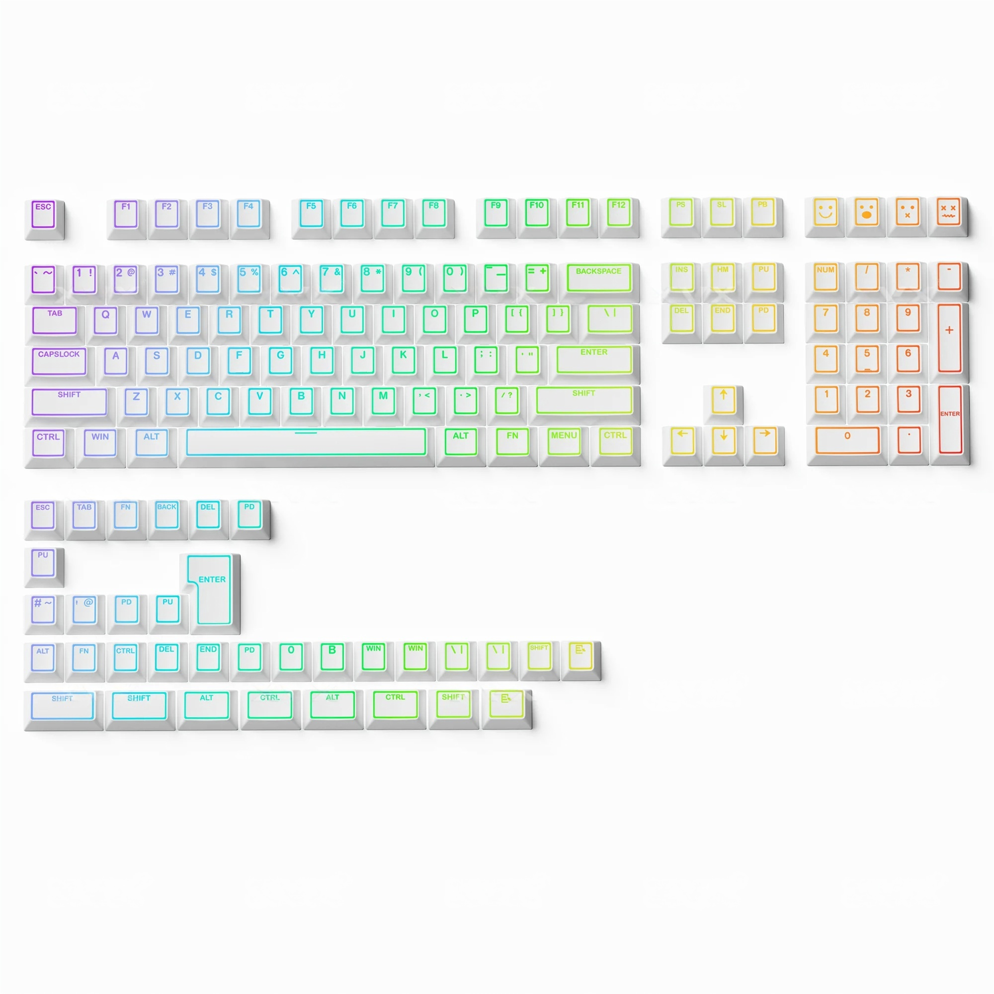 Sikakeyb PRISM Shine-Through Double-Shot PBT Keycap Set