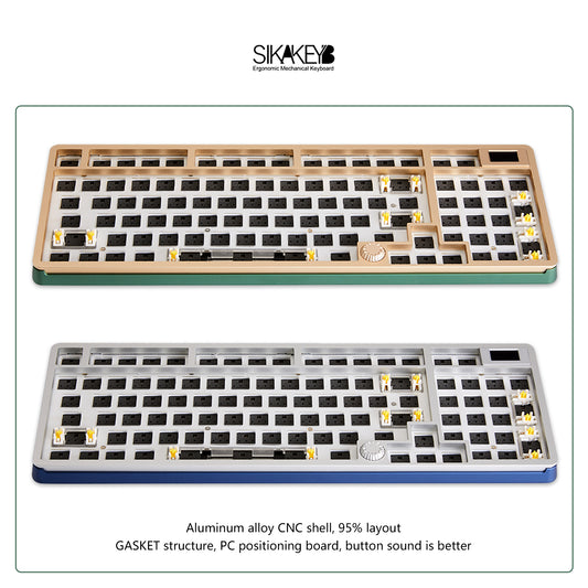 Sikakeyb Sk8 Castle Mechanisches Tastatur-Kit mit 98 Tasten und 95 % Knopfbildschirm