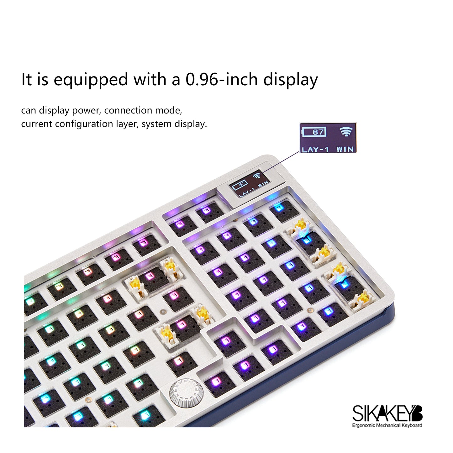 Sikakeyb Sk8 Castle Mechanisches Tastatur-Kit mit 98 Tasten und 95 % Knopfbildschirm