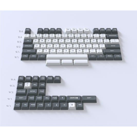 Sikakeyb Magnetic Keyboard Custom Keycap Set Doubleshot Pbt （Pale）Greenish white