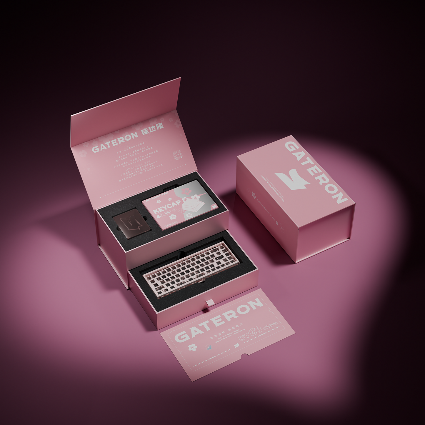 Sikakeyb x Gateron FORT68 Sakura Collab Limited GT68 Ultra PCB Edition Set